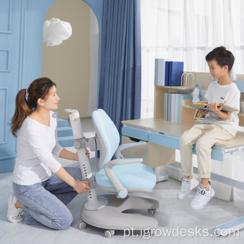 Mesa de estudo infantil ergonômica ajustável e cadeira ergonômica